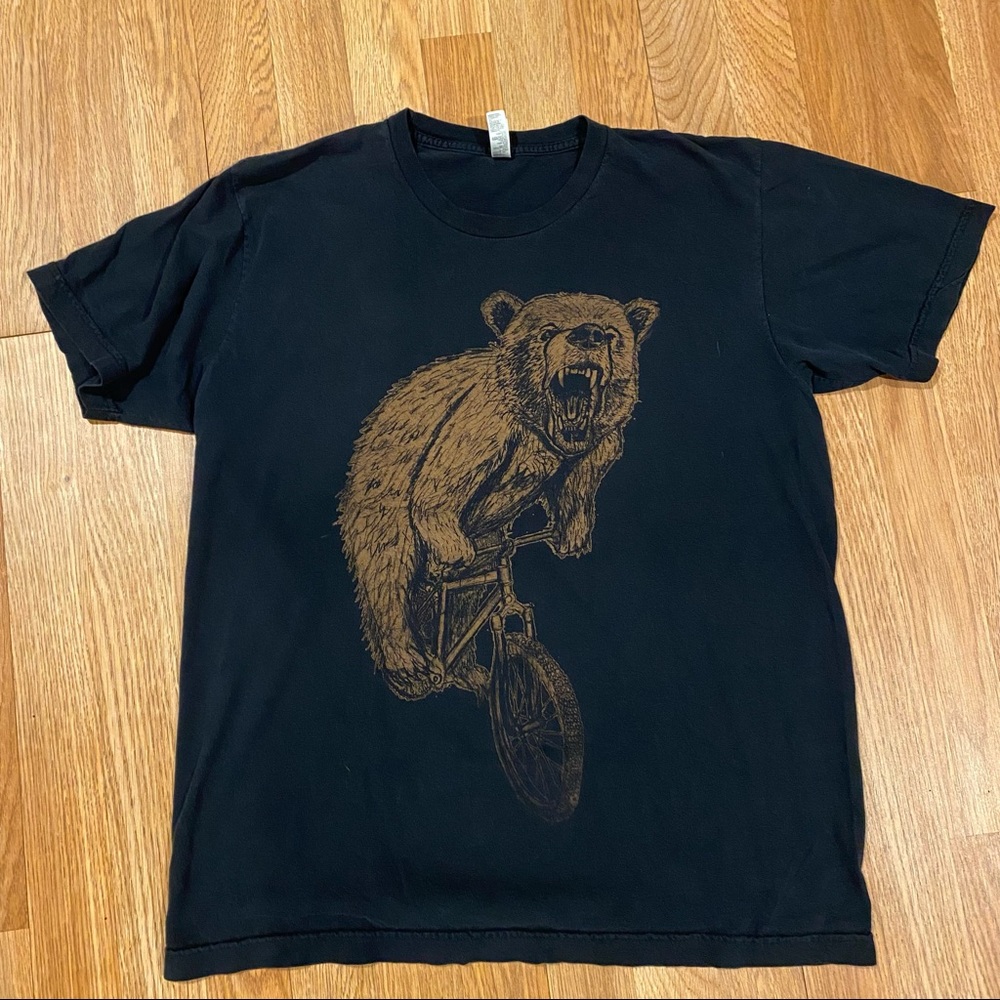 American Apparel Bear on Bike Tee L/G